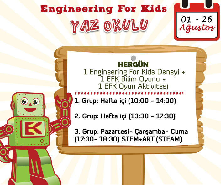 Engineering For Kids Yaz Kampı Istanbul Anadolu/Ataşehir